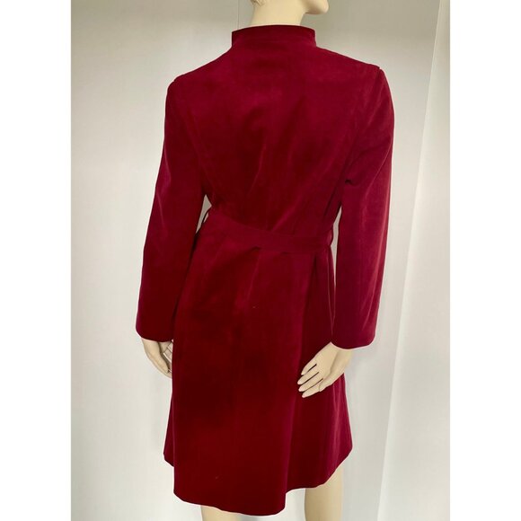 Vintage Trench Coat, Size L, 70s Suede-Like Midi Coat, Olympic Brand, 1970s - Picture 5 of 10